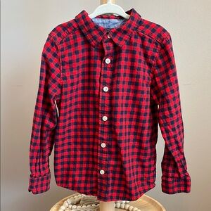 OshKosh B'gosh Red and Black Plaid Button Down Shirt